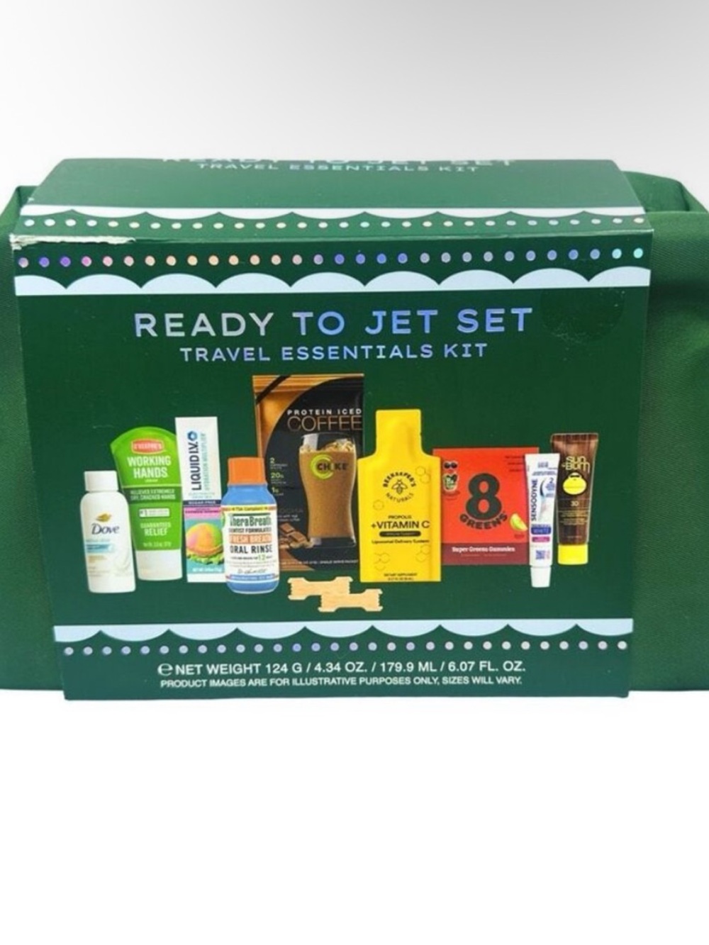 Ready To Jet Set Travel Essentials Kit - Forest Green
